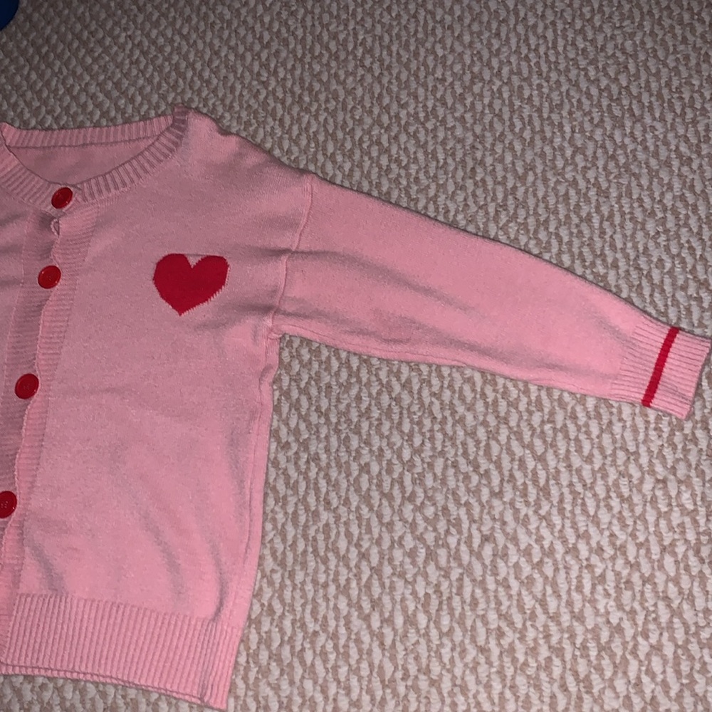 Pink Heart Cardigan ~ SMALL - Picture 9 of 9